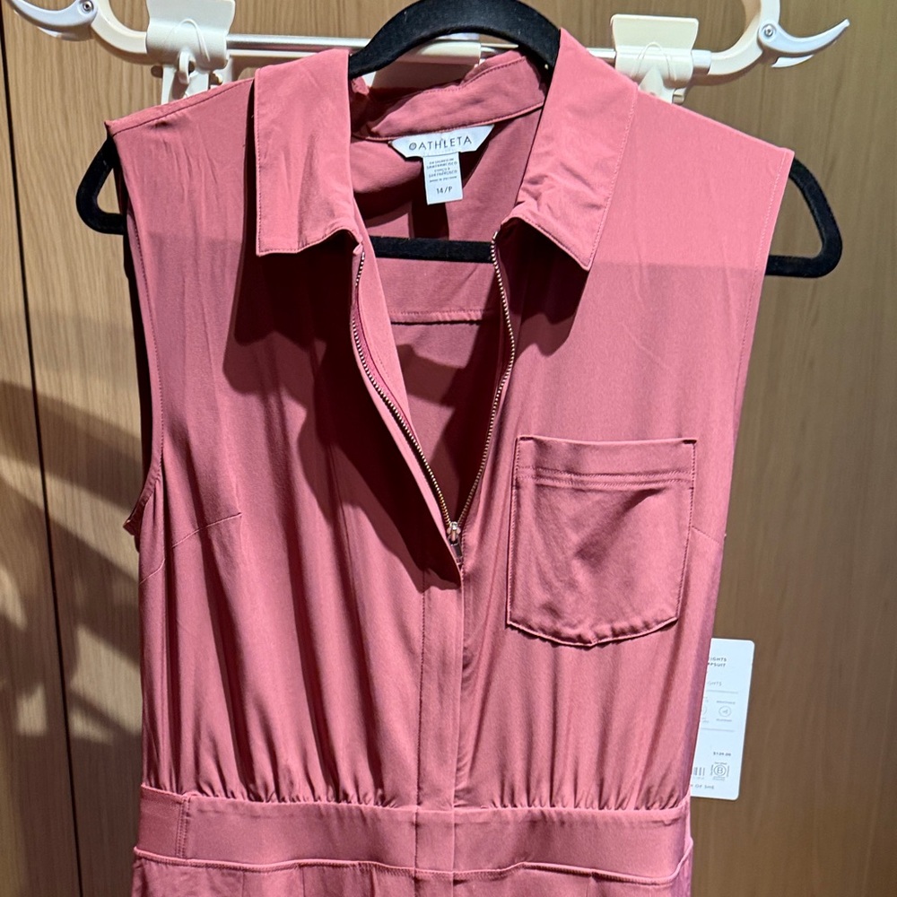 Athleta Sleeveless Jumpsuit in Old Rose color ( Petit Length) - Picture 5 of 5